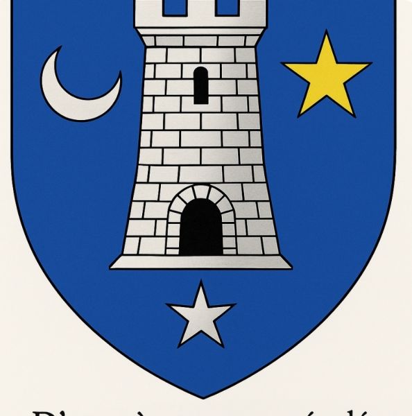 Fichier:Blason du Fayet de La Tour avec Tour Croissant Etoile.jpg